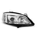 Přední světla, lampy Opel Astra G 98-08 chromová H7