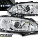 Přední světla, lampy Opel Astra G 98-08 Day light chromová 