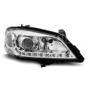 Přední světla, lampy Opel Astra G 98-08 Day light chromové H7