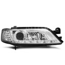 Přední světla, lampy Opel Vectra B 95-99 Day light, LED blinkr, chromová