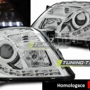 Přední světla, lampy s denním svícením, DRL Opel Vectra C 02-05 chromové