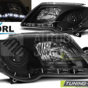 Přední světla, lampy s denním svícením, DRL VW Passat B6 3C 05-10 černé