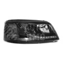 Přední světla, lampy s denním svícením, DRL VW T5 Transporter, Multivan 03-09 černé