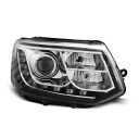 Přední světla, lampy s denním svícením, DRL VW T5 Transporter, Multivan 10- černé