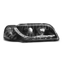 Přední světla, lampy Volvo S40, V40 96-00 Day light, černá