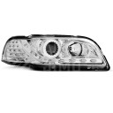 Přední světla, lampy Volvo S40, V40 96-00 Day light, chromová, LED blinkr