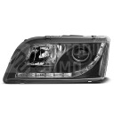 Přední světla, lampy Volvo S40, V40 96-03 Day light, černá