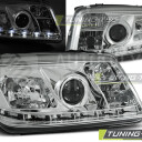 Přední světla, lampy VW Bora 98-05 Day light chromová H1, s mlhovkou H7