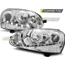 Přední světla, lampy VW Golf V 03-08 Day light chromové