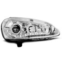 Přední světla, lampy VW Golf V 03-08 Day light chromové H1