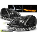 Přední světla, lampy VW Golf V 03-08 Day light, LED blinkr, černá