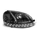 Přední světla, lampy VW Golf V 03-08 Day light, LED blinkr, černá