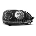 Přední světla, lampy VW Golf V 03-08, vzhled R32, černá H7