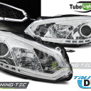 Přední světla, lampy VW Golf VI 08-13 LED TUBE light, DRL, chromová