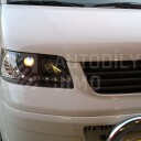 Přední světla, lampy VW T5 Transporter, Multivan Day light, LED blinkr, černé