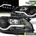 Přední světla VW Passat B7 10- LED TUBE light Černá