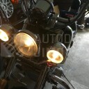 Přídavná světla na motorku a chopper chromové