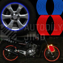 Reflexní pásky na kola - zelené, linky na ráfky