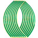 Reflexní pásky na kola - zelené, linky na ráfky