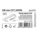 Stěrač FLAT BULK( HOOK)13"/330mm