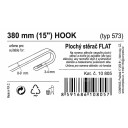 Stěrač FLAT BULK( HOOK)15"/380mm