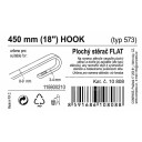 Stěrač FLAT BULK (HOOK) 18"/450mm