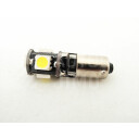 Superlight LED autožárovka BA9S 12V 5led diod SMD 5050 CANBUS bílá 6500K