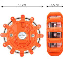 Superlight LED maják s magnetem, výstražné červené světlo, pracovní svítilna