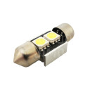 Superlight LED žárovka sufit 12V 32mm 2 led diody SMD 5050 CANBUS bílá 6500K