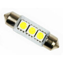 Superlight LED žárovka sufit 12V 36mm 3led diody SMD 5050 bílá 6500K