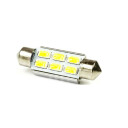 Superlight LED žárovka sufit 12V 36mm 6led diody SMD 5630 CANBUS bílá 6500K