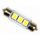 Superlight LED žárovka sufit 12V 39mm 3led diody SMD 5050 bílá 6500K