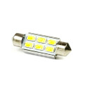 Superlight LED žárovka sufit 12V 39mm 6led diody SMD 5630 CANBUS bílá 6500K