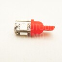 Superlight LED žárovka T10 W5W 12V 5led diod SMD 5050 červená
