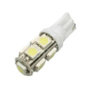 Superlight LED žárovka T10 W5W 12V 9led diod SMD 5050, bílá