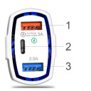 Superlight Nabíječka do auta Quick Charge 3.0, Ambientní LED