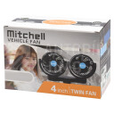 Ventilátor MITCHELL DUO 2x108mm 12V na přísavku