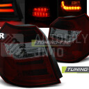 Zadní světla, lampy BMW 1 E81, E87 04-07, LED proužky, červeno-kouřové