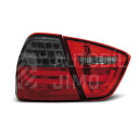 Zadní světla, lampy BMW 3 E90 05-08 sedan, LED proužky, červeno-kouřové