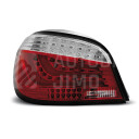 Zadní světla, lampy BMW 5 E60 03-07, sedan, LED proužky, červeno-bílé