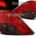 Zadní světla, lampy Peugeot 207 06-09, 3dv./5dv., LED, červeno-kouřové