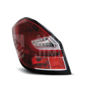 Zadní světla, lampy Škoda Fabia II 07-14, LED proužky, červeno-bílé