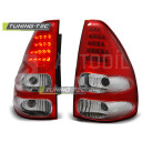 Zadní světla, lampy Toyota Land Cruiser 120 03-09, LED, červeno-bílé