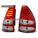 Zadní světla, lampy Toyota Land Cruiser 120 03-09, LED, červeno bílé