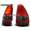 Zadní světla, lampy Toyota Land Cruiser 120 03-09, LED, červeno kouřové