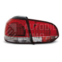Zadní světla, lampy Volkswagen Golf 6 08-12, LED, červeno bílé