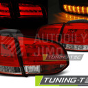 Zadní světla, lampy Volkswagen Golf 6 08-12, LED proužky, červeno-bílé