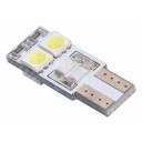 Žárovka 4 SMD LED 12V T10 s rezistorem CAN-BUS ready bílá