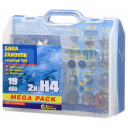 Žárovky 12V servisní box MEGA H4 + H4 + pojistky