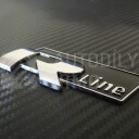 Znak, logo, emblém. nápis VW R-Line 3D - černý